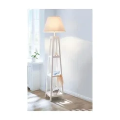 PURE DAY Stehleuchte Chap Weiß