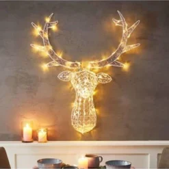 PURE DAY LED-Deko-Objekt Hirschkopf Weiß -LAURA Innenleuchten & WeinVerkaufsladen unnamed file 209