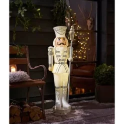 PURE DAY LED-Deko-Figur Nussknacker Weiß