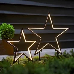 PURE DAY LED-Gartenstecker-Set, 2-tlg. Sterne Schwarz -LAURA Innenleuchten & WeinVerkaufsladen unnamed file 237