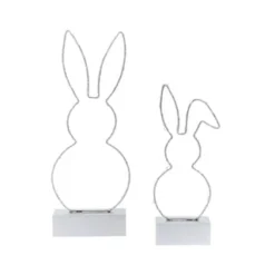 PURE DAY LED-Hasen-Set, 2-tlg. Hasenduo Grau