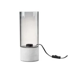 BUTLERS® STILO Tischleuchte Mit Betonfuß Und Glasschirm Hellgrau