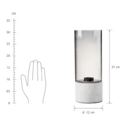 BUTLERS® STILO Tischleuchte Mit Betonfuß Und Glasschirm Hellgrau -LAURA Innenleuchten & WeinVerkaufsladen unnamed file 296