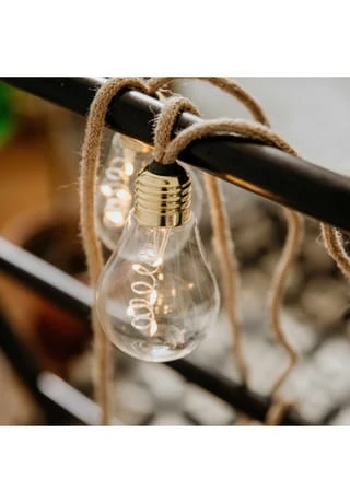 BUTLERS® BULB LIGHTS LED Lichterkette Mit Naturseil 15 Lichter Und Stecker 7 BUTLERS® BULB LIGHTS LED Lichterkette Mit Naturseil 15 Lichter Und Stecker – Bild 5