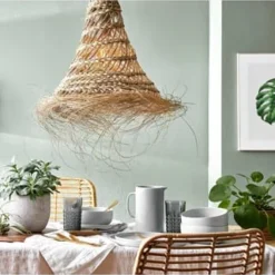 BUTLERS® BOMAS Lampenschirm Höhe 50cm Natur -LAURA Innenleuchten & WeinVerkaufsladen unnamed file 352