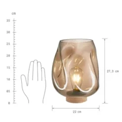 BUTLERS® LIGHT ART Lichtglas Batteriebetrieben Höhe 27cm Bronze -LAURA Innenleuchten & WeinVerkaufsladen unnamed file 358
