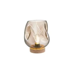 BUTLERS® LIGHT ART Lichtglas Batteriebetrieben Höhe 19cm Bronze