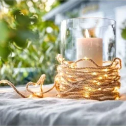BUTLERS® FARMHOUSE LED Outdoor-Lichterkette Naturseil 100 Lichter Mit Stecker -LAURA Innenleuchten & WeinVerkaufsladen unnamed file 400