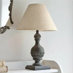 LOBERON Tischlampe Noredien Leinen/grau Leinen/ Grau -LAURA Innenleuchten & WeinVerkaufsladen unnamed file 529