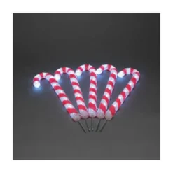 PURE DAY LED-Stecker-Set, 5-tlg. Zuckerstangen Rot