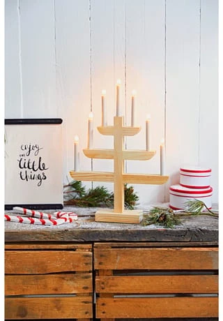 PURE DAY LED-Kerzenhalter Nordic Beige 4 PURE DAY LED-Kerzenhalter Nordic Beige – Bild 2